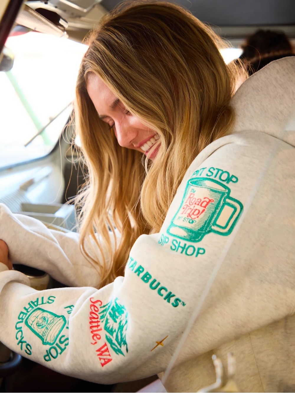 NEW DANDY WORLDWIDE + STARBUCKS™
"Pit Stop" Hoodie in Heather Grey M - Picture 3 of 6